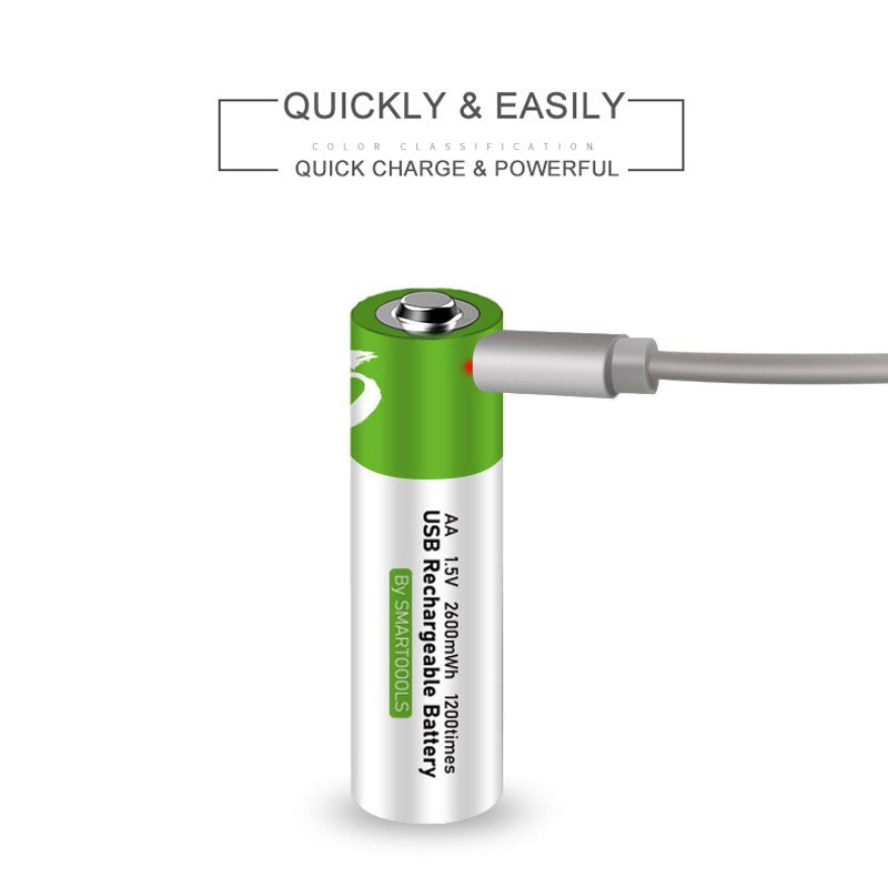 4x1 Pack USB Type-C Fast Charging Rechargeable Battery AA 1.5V