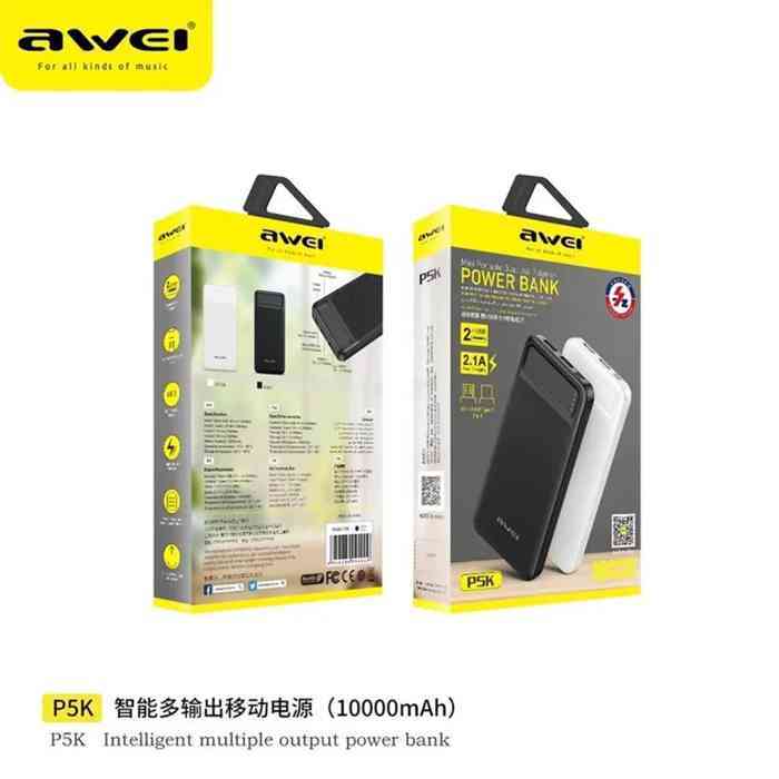 Awei P5K 10000mAh Fast Charging Power Bank