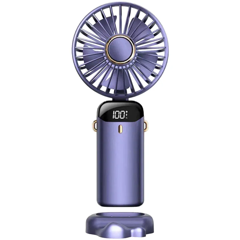 Portable Fan Personal Fan 5000MAh Rechargeable, 5 Speeds with LED Display, 90° Adjustable Multicolour