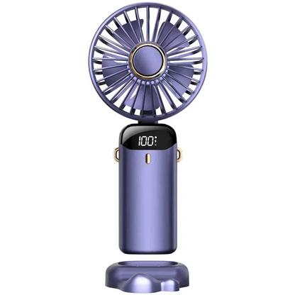 Portable Fan Personal Fan 5000MAh Rechargeable, 5 Speeds with LED Display, 90° Adjustable Multicolour
