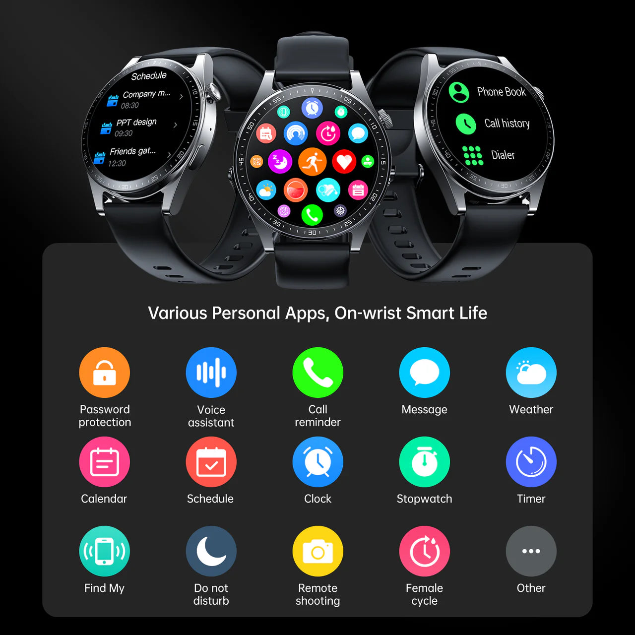 JOYROOM JR-FC2 Classic Series Smart Watch (Answer/Make Call)-B2B