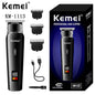 Kemei KM-1113 Professional Hair & Beard Trimmer with LCD Display – 1200mAh Battery, Stainless Steel Blade