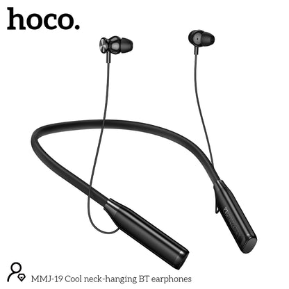Hoco MMJ19 Long Battery Life Bluetooth Neck Mounted Earphone | 200-Hour Talk/Music Time