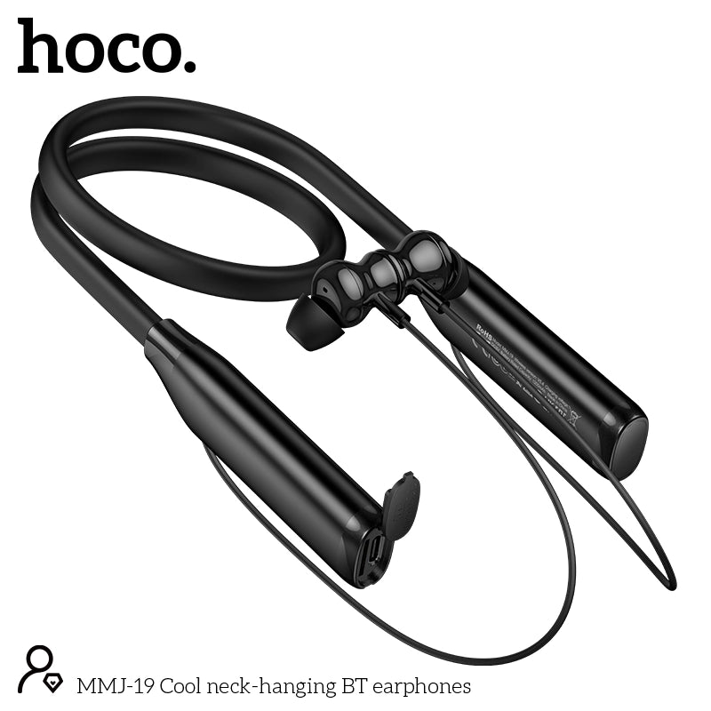 Hoco MMJ19 Long Battery Life Bluetooth Neck Mounted Earphone | 200-Hour Talk/Music Time