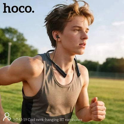 Hoco MMJ19 Long Battery Life Bluetooth Neck Mounted Earphone | 200-Hour Talk/Music Time