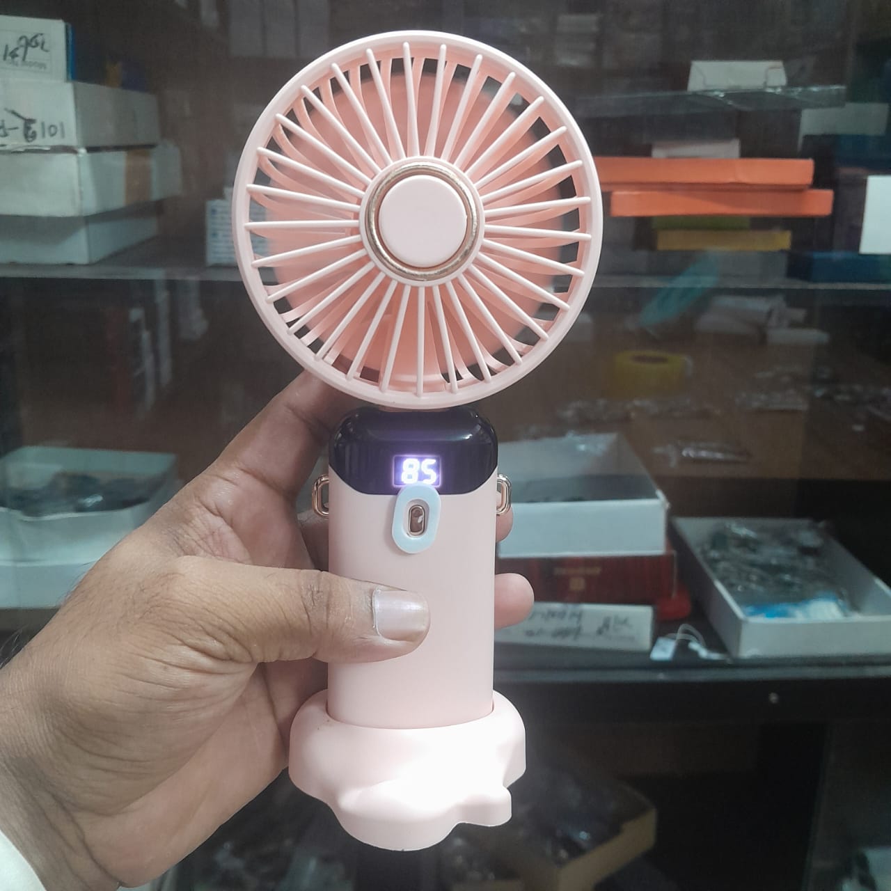 Portable Fan Personal Fan 5000MAh Rechargeable, 5 Speeds with LED Display, 90° Adjustable Multicolour