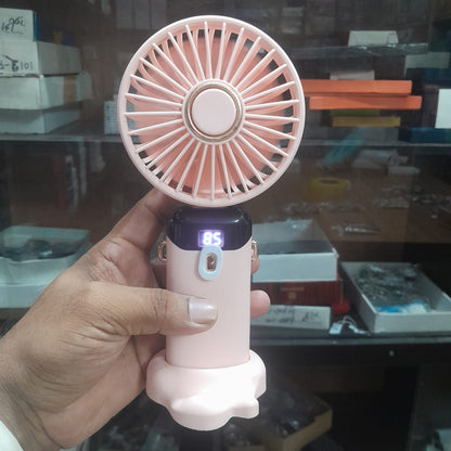Portable Fan Personal Fan 5000MAh Rechargeable, 5 Speeds with LED Display, 90° Adjustable Multicolour