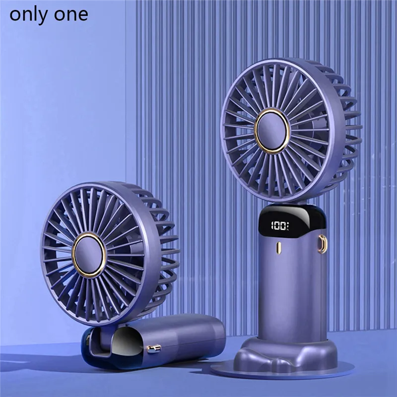 Portable Fan Personal Fan 5000MAh Rechargeable, 5 Speeds with LED Display, 90° Adjustable Multicolour