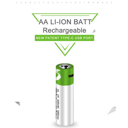 4x1 Pack USB Type-C Fast Charging Rechargeable Battery AA 1.5V