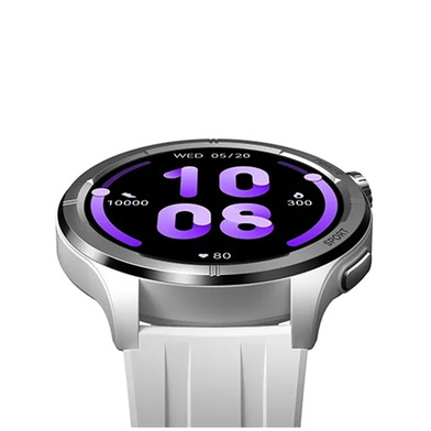 Haylou Solar Neo 1.53" Bluetooth Calling Smart Watch (Silicone+Woven) Strap- Silver