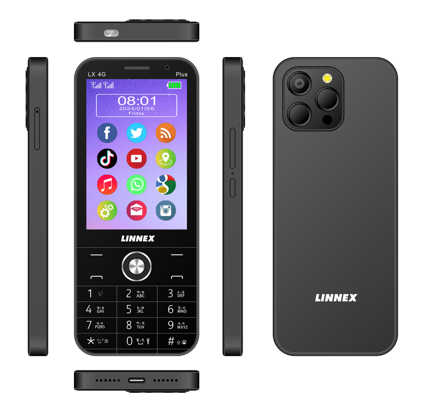 Linnex LX4G Android Touch Button Phone